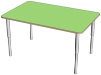 Стол прямоуголный с изменяемой высотой на м/к
