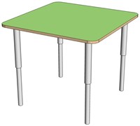 Стол квадратный с изменяемой высотой на м/к
