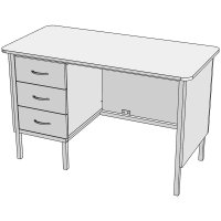 Стол письменный на м/к