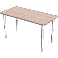 Стол прямоугольный с регулируемой высотой на м/к