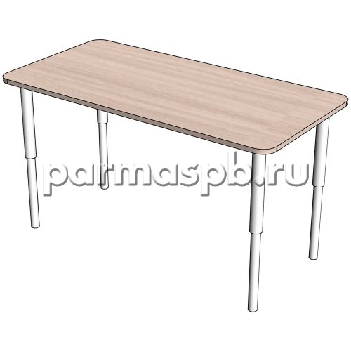 Стол прямоугольный с регулируемой высотой на м/к