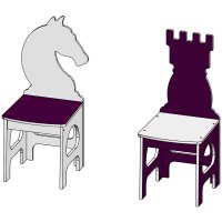 Стул Ладья в шахматном стиле