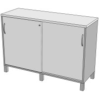 Шкаф низкий с раздвижными дверцами