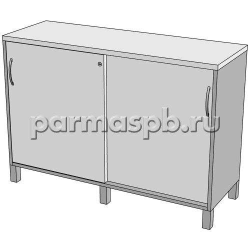 Шкаф низкий с раздвижными дверцами