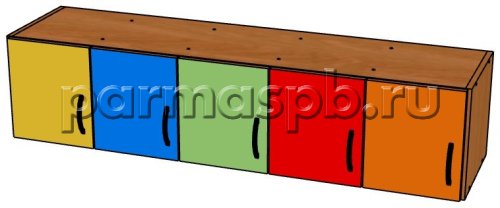 Антресоль на шкаф в раздевалку 5-секц.