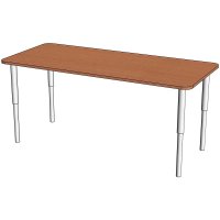 Стол прямоугольный с регулируемой высотой на м/к