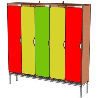 Шкаф для раздевалки на 5 человек