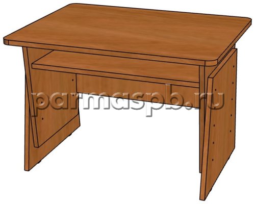 Парта ЛДСП 1-местная с изм. высотой с полкой