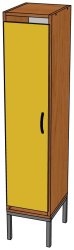 Шкаф в раздевалку на цоколе 1-секц. на металлич. ножках(200мм)