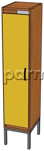 Шкаф в раздевалку на цоколе 1-секц. на металлич. ножках(200мм)