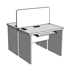 Стол компьютерный двусторонний