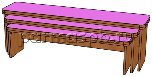 Комплект скамеек - Матрешка - Полумягкая