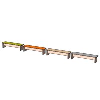 Скамейка ДСП 3-х местная