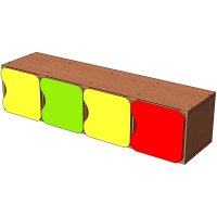 Антресоль на шкаф в раздевалку 4 секций №2