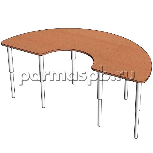 Стол подкова с изменяемой высотой на м/к