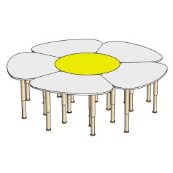 Комплект столов Ромашка на м/к