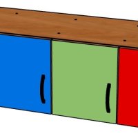 Антресоль на шкаф в раздевалку 4-секц.