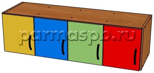 Антресоль на шкаф в раздевалку 4-секц.