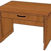 Парта ЛДСП 1-местная с изм.высотой с ящиком