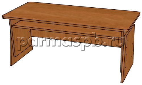 Парта ЛДСП 2-местная с изм. высотой с полкой