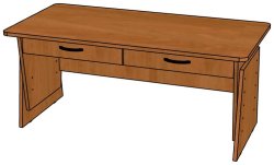 Парта ЛДСП 2-местная с изм.высотой с ящиками