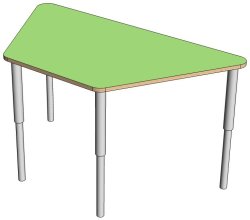 Стол трапеция с регулируемой высотой на м/к