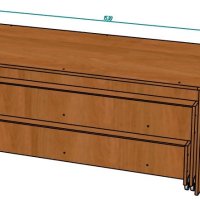 Кровать двухъярусная выдвижная в тумбе