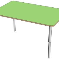 Стол прямоугольный с регулируемой высотой на м/к