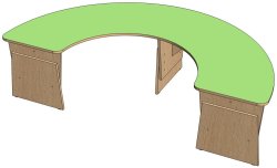 Стол Подкова с регулируемой высотой