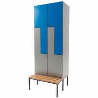 Шкаф для раздевалки со скамейкой №3