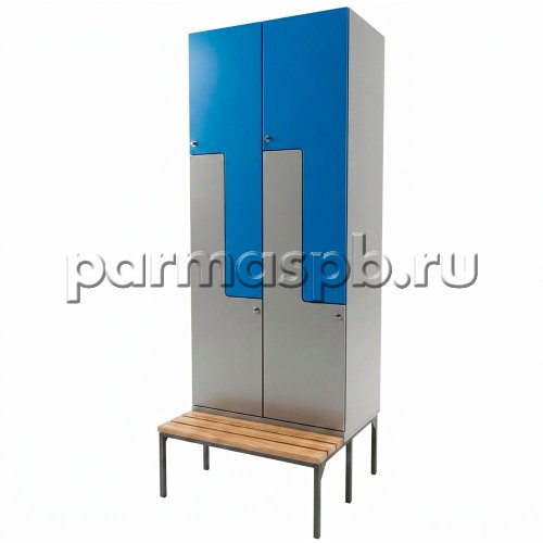 Шкаф для раздевалки со скамейкой №3
