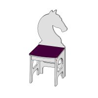 Стул Конь в шахматном стиле