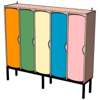 Шкаф для раздевалки на 5 человек