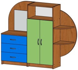 Марфуша (шкаф+трюмо с зеркалом)