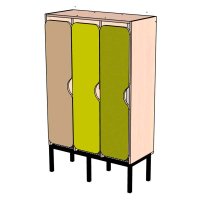 Шкафчики для раздевалки на 3 человека
