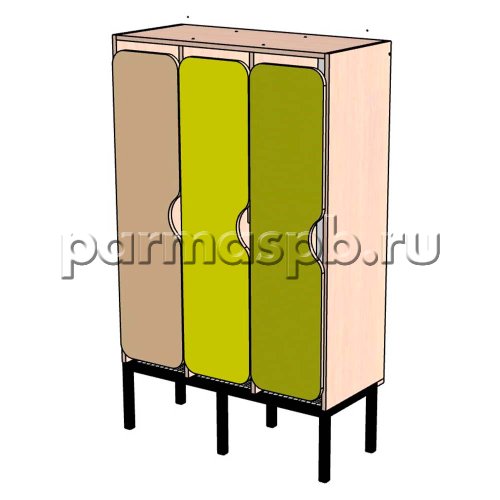 Шкафчики для раздевалки на 3 человека