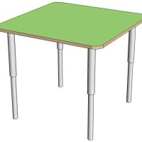 Стол квадратный с регулируемой высотой на м/к