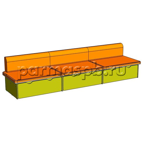 Диван ЛДСП мягкий с выдвижным ящиком