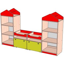 Набор стеллажей Городок 7