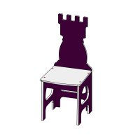 Стул Ладья в шахматном стиле