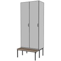 Шкаф для раздевалки со скамейкой