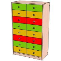 Стеллаж на 16 ящиков