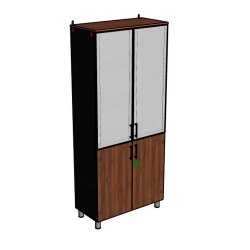 Шкаф на металлических ножках (дверцы стекло)