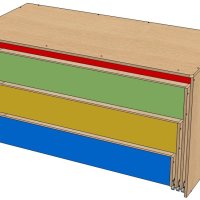 Кровать трехъярусная выкатная в тумбе