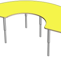 Стол подкова с изменяемой высотой на м/к