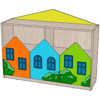 Стеллаж Домики
