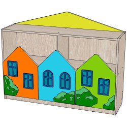 Стеллаж Домики